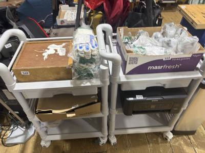 2 X PLASTIC TROLLEYS