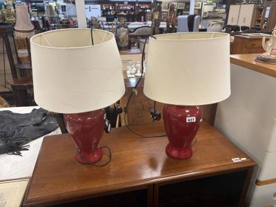 PAIR OF TABLE LAMPS