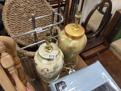 2 X ORNATE LAMPS