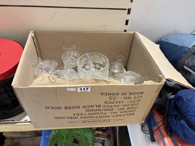 BOX OF ASSORTED CRYSTAL