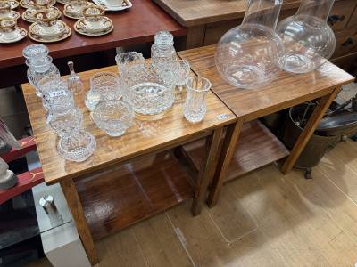 PAIR OF MAHOGANY SIDE TABLES