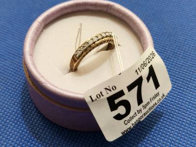 9CT 0.3 CT DIAMOND BAND (2.8 GRAMS)