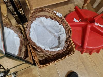 2 WICKER BASKETS