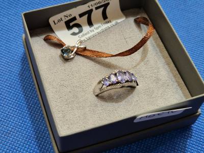 SILVER RING + NECKLACE