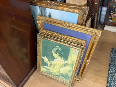 LOT OF GILT FRAMED PICTURES