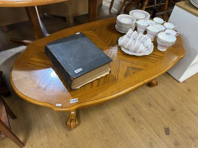 OAK OVAL COFFEE TABLE