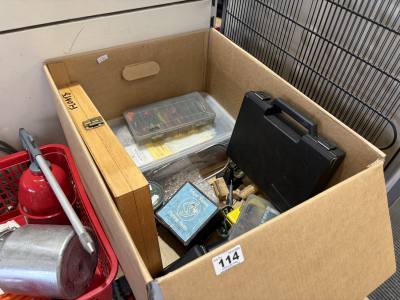 BOX OF FISHING EQUIPMENT