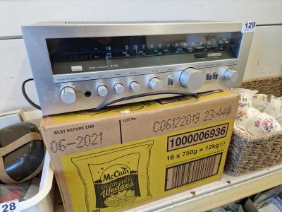 SANSUI STEREO AMPLIFIER + VHS VIDEO TAPE + CDS (NO PLUG)
