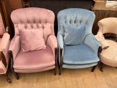 PAIR OF BEDROOM CHAIRS