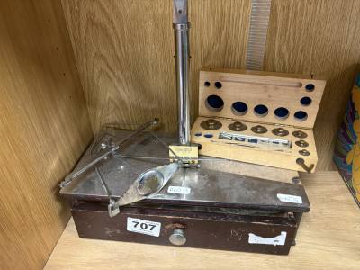 VINTAGE SET OF SCALES + WEIGHTS