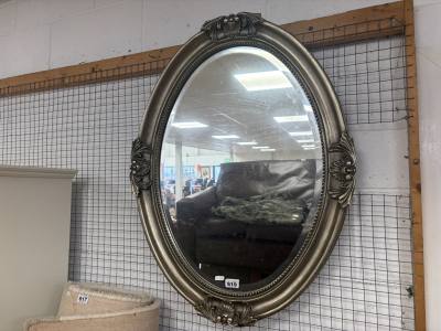 LEAD GLASS OVERMANTLE MIRROR