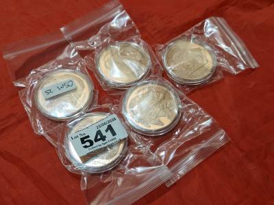 5 X 1 Oz 999 COPPER COINS
