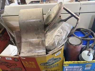 BOX OF CLOCK CASES ETC.