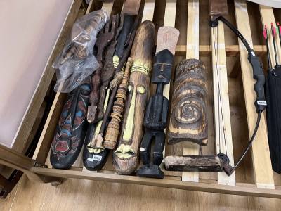 LOT OF AFRICAN CARVED PIECES