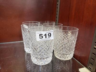 6 X WATERFORD GLASSES (1 CHIP)