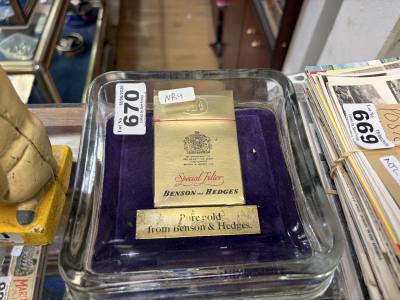 BENSON AND HEDGES PROMOTION ASHTRAY