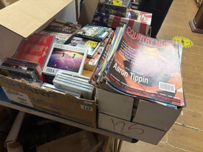 BOX OF BOOKS + BOX OF CDS