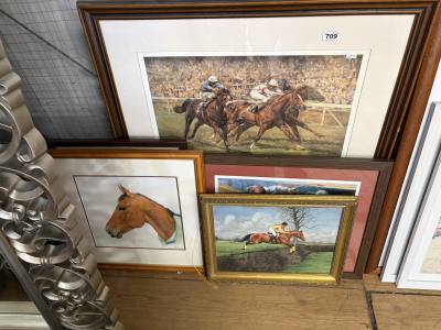 2 X HORSE RACING PRINTS