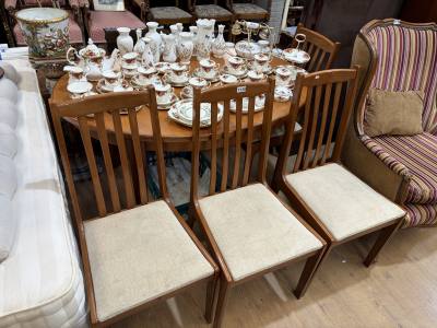 MID-CENTURY TABLE + 4 X CHAIRS