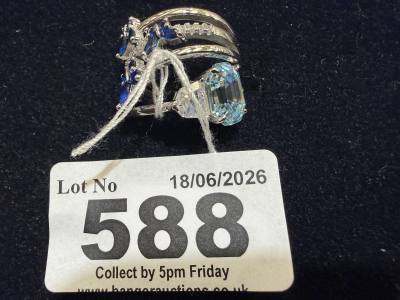 2 X NEW SILVER DRESS RINGS