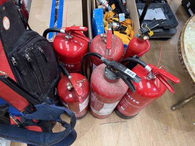 6 X FIRE EXTINGUISHERS