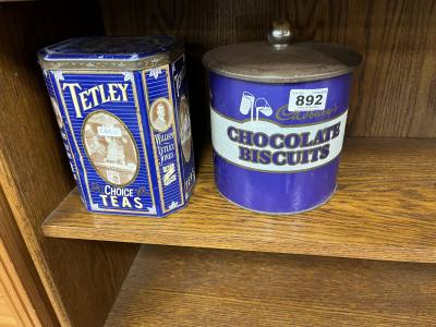 2 X VINTAGE BISCUIT TINS