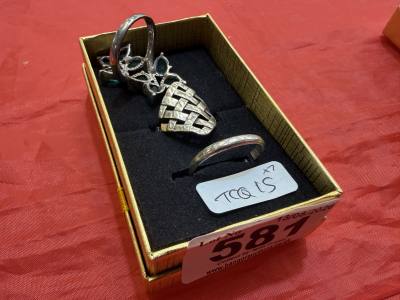 3 X SILVER RINGS