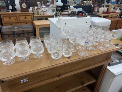 4 X CRYSTAL GLASS SETS