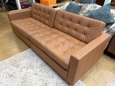 LEATHER COUCH (SOFA BED)