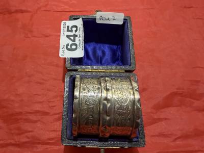 PAIR OF BIRMINGHAM SILVER NAPKIN RINGS