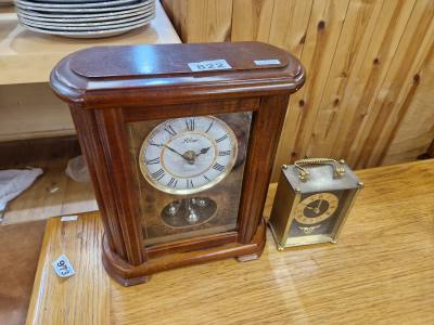 MANTLE CLOCK + CARRIAGE CLOCK