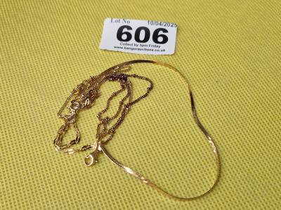 2 GILT SILVER CHAINS