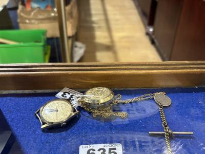 ARMY POCKET WATCH + CHAIN